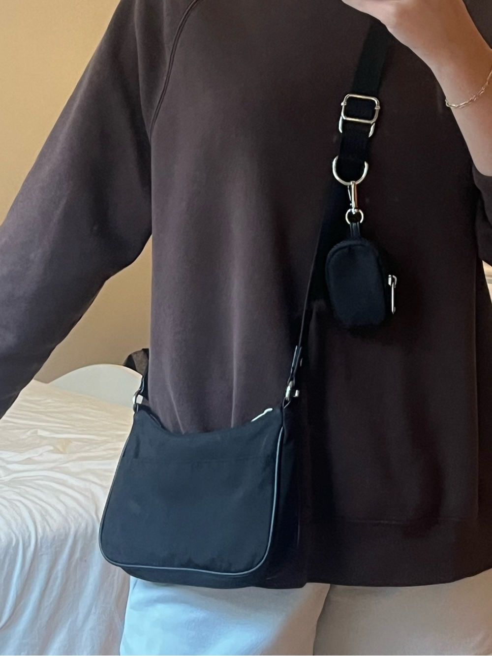 Classic Black Shoulder Bag (CrossBody)